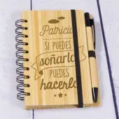 Bloc de notas grabado Si puedes so&ntilde;arlo...