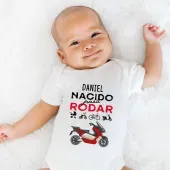 Body personalizado 'Nacido para rodar'