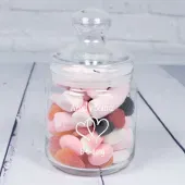 Bombonera de cristal para pareja grabado