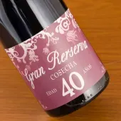 Botella de vino 40 a&ntilde;os