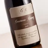 Botella de vino con etiqueta cumplea&ntilde;os