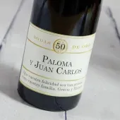 Botella de vino especial Bodas de Oro
