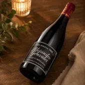 Botella de vino etiqueta Gran reserva