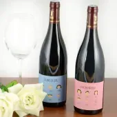 Botella de vino familia personalizado
