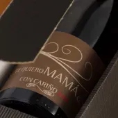 Botella de vino gracias mam&aacute;