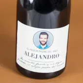Botella de vino personalizada elegante con foto