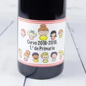 Botella de vino personalizada para profe