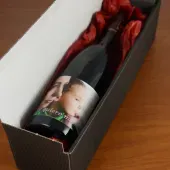 Botella de vino te quiero con foto