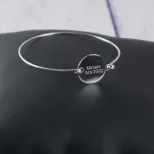 Brazalete de plata 'Comuni&oacute;n' personalizado con texto
