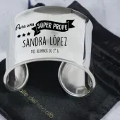Brazalete de plata personalizado para S&uacute;per Profe