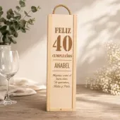 Caja botella de vino cumplea&ntilde;os