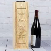 Caja botella de vino Gracias profe