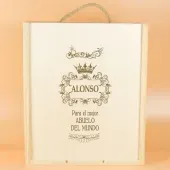 Caja botella de vino para el mejor abuelo