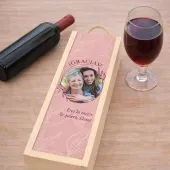 Caja de vino personalizada para regalo Rosa