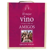 Caja vino personalizada 'Los Amigos'