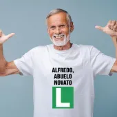 Camiseta abuelo novato personalizada