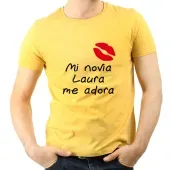 Camiseta mi novia me adora personalizada