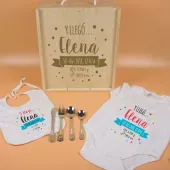 Canastilla para beb&eacute; personalizada 'Y lleg&oacute;...'