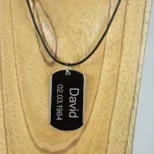 Colgante chapa para hombre