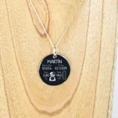 Colgante de plata nacimiento personalizado