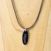Colgante de plata ovalado personalizado