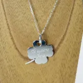 Colgante de plata gran tr&eacute;bol