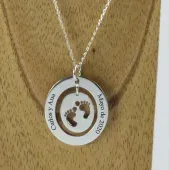 Colgante pies de plata personalizado