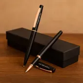 Conjunto de bol&iacute;grafo y roller grabado