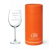 Copa de vino grabada para profesor