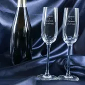 Copas de cava grabadas con nombres