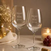 Copas de vino grabadas