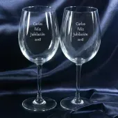 Copas de vino jubilaci&oacute;n