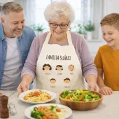 Delantal familia personalizado