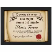 Diploma pergamino a la mejor madre