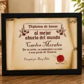 Diploma pergamino al mejor abuelo