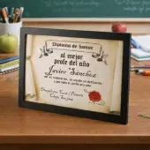 Diploma pergamino al mejor profesor