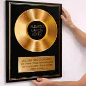 Disco de oro personalizado en lienzo