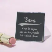 Espejo grabado con dedicatoria