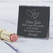 Espejo grabado corazones