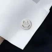 Gemelos de plata grabados para novio