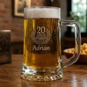 Jarra de cerveza grabada para cumplea&ntilde;os