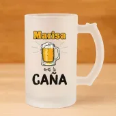 Jarra de cerveza personalizada 'Eres la ca&ntilde;a'
