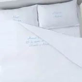 Juego de s&aacute;banas bordadas con nombres