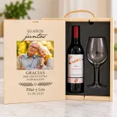 Kit con Vino Cune Crianza personalizado