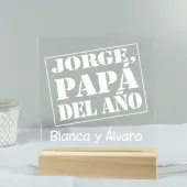 L&aacute;mpara led grabada 'Pap&aacute; del a&ntilde;o'