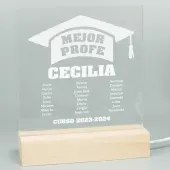 L&aacute;mpara led grabada para el Mejor Profe