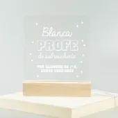 L&aacute;mpara led grabada 'Profe de sobresaliente'