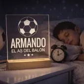 L&aacute;mpara led personalizada "El as del bal&oacute;n"