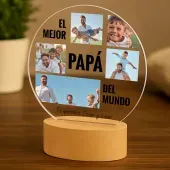 L&aacute;mpara personalizada con fotos para PAP&Aacute;