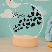 L&aacute;mpara personalizada con mariposas 